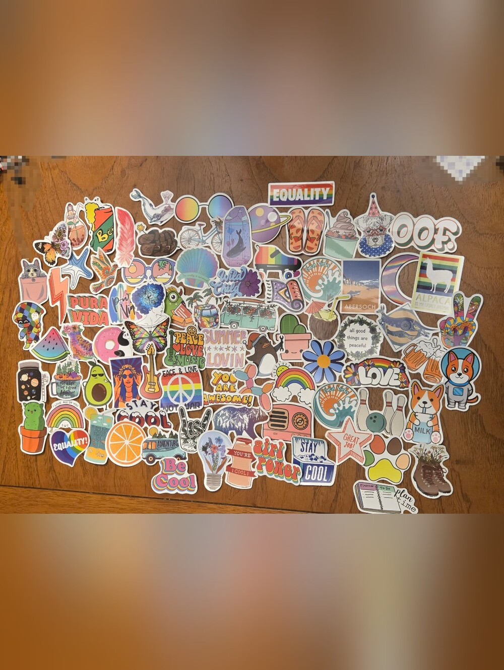Assorted Colorful Sticker Pack - Multicolor